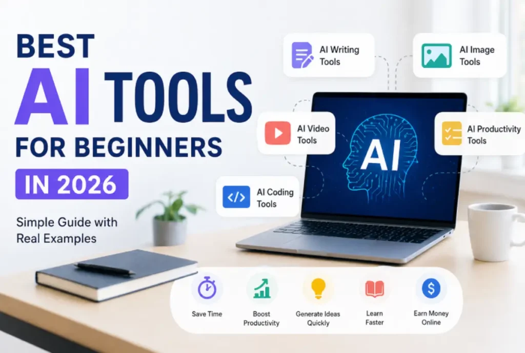 best AI tools for beginners 2026 simple guide with examples