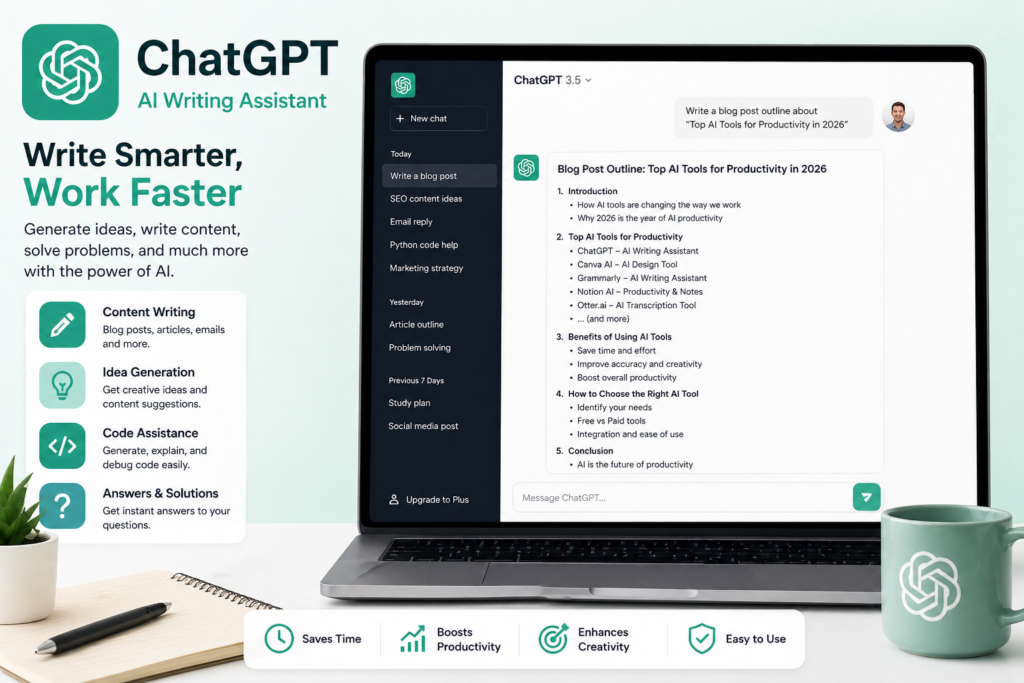 What is ChatGPT and How Does It Work? (Advanced 2026 Guide with Real Examples) 2 What is ChatGPT and how it works explained with AI chatbot example