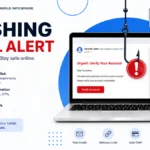 “Cybercriminal sending fake phishing email to steal user passwords and banking details