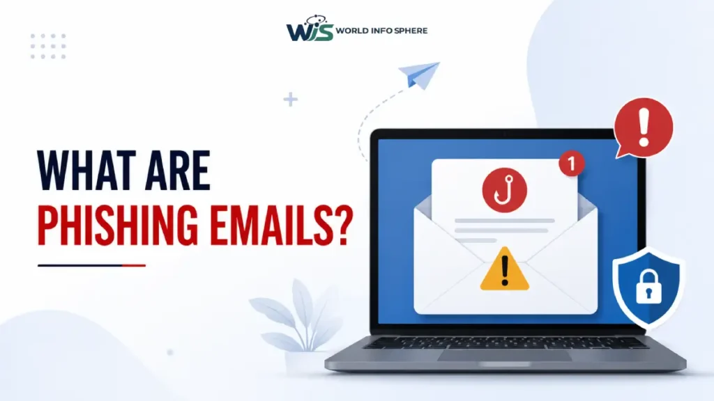 What is Phishing Email? How to identify it and easy ways to protect yourself 3 Modern phishing email warning illustration showing fake login page, hacker icon, phishing hook, and cybersecurity awareness tips on white background